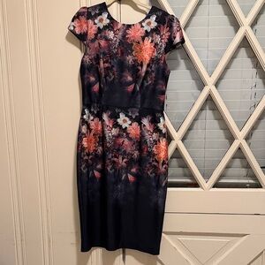 Betsy Johnson Floral Navy Dress